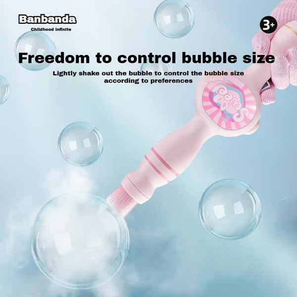 Childhood Infinite Smoke Bubble Machine Elastic Magic Wand-Gift Box Set