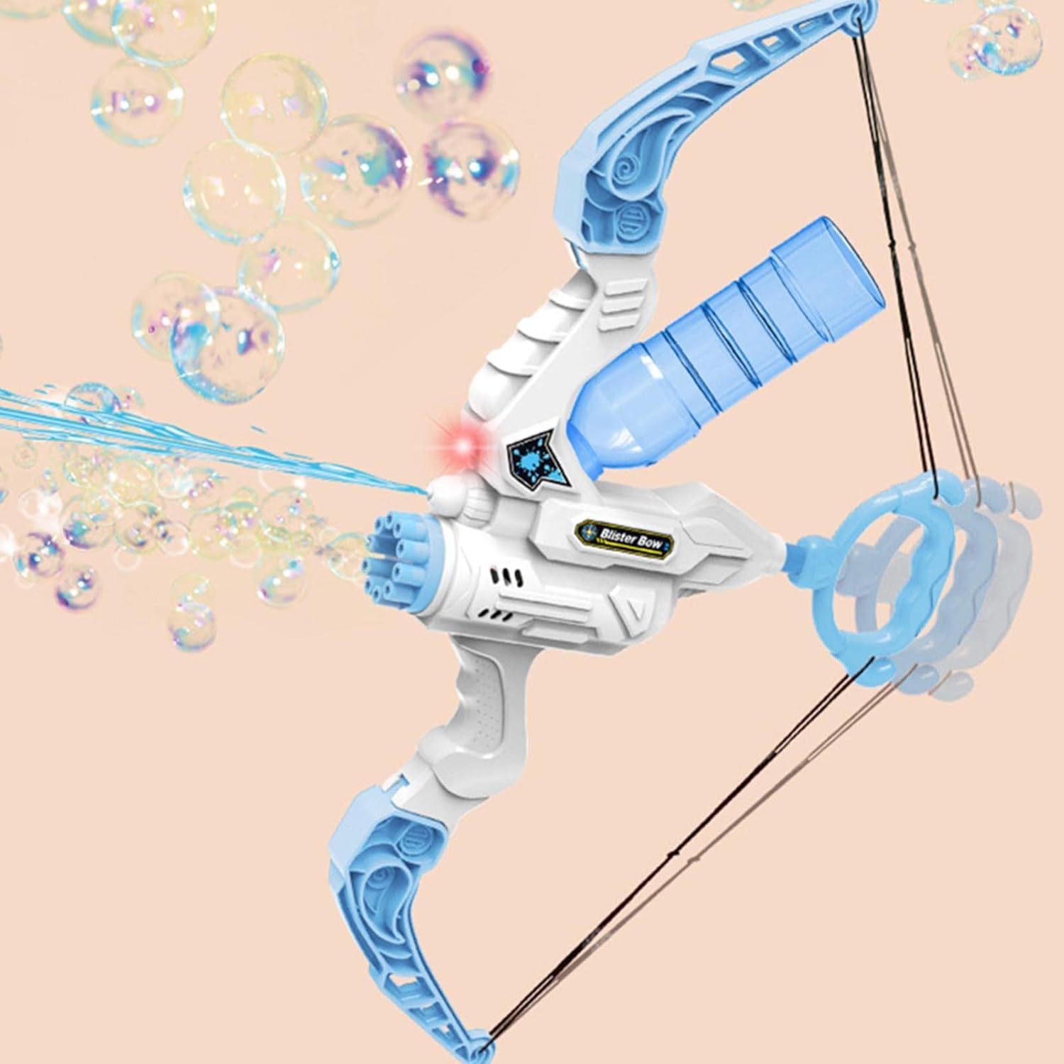 She Yu Dao Bow and Arrow Set Bubble Machine Plus Water Gun 2 in 1 Automatic Bubble Machine Water Gun Outdoor Toys-Pink