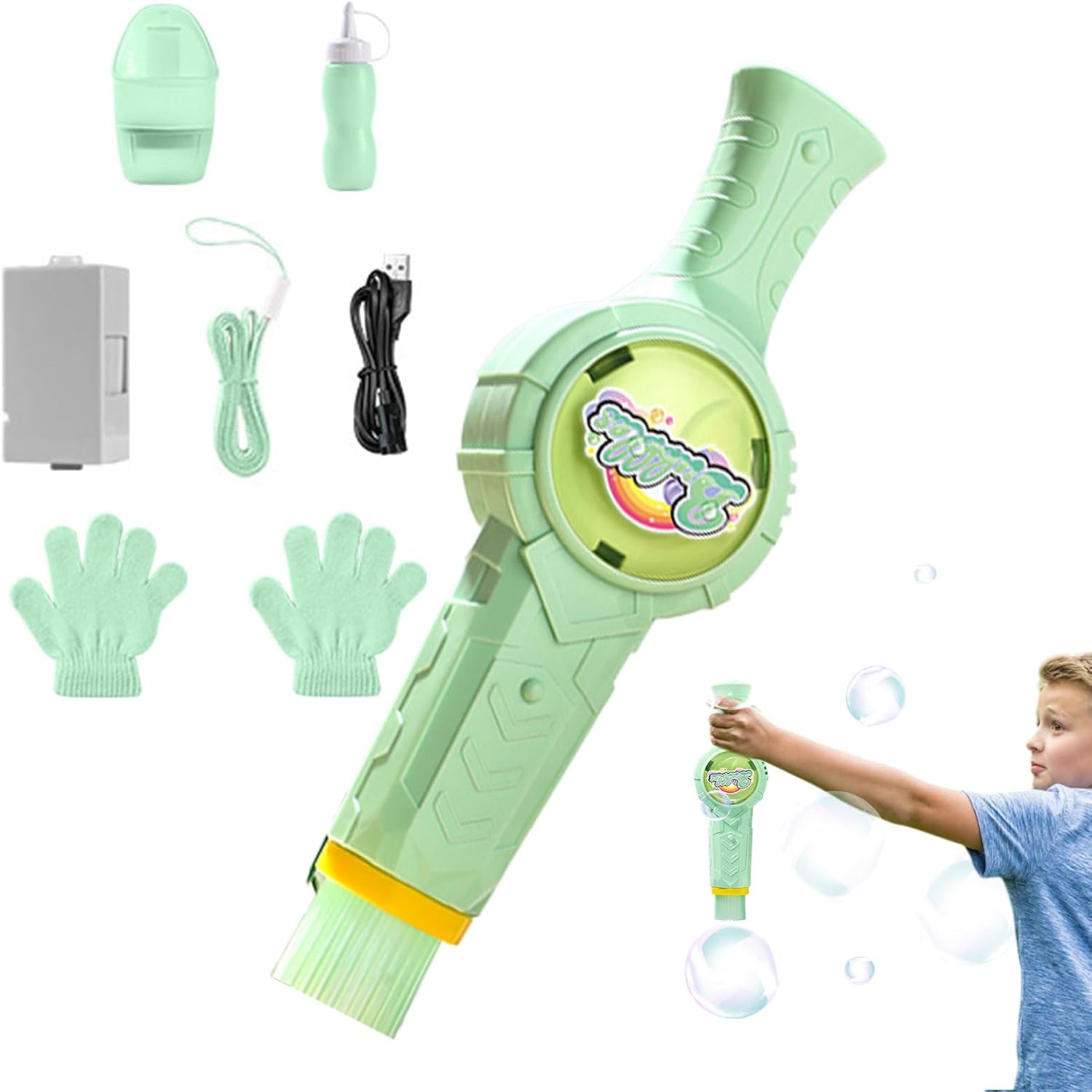 Bubble Maker, Automatic Bubble Blower Outdoor Toys, Portable Interactive Toys, Indoor Outdoor Party Supplies for Birthday Wedding Christmas