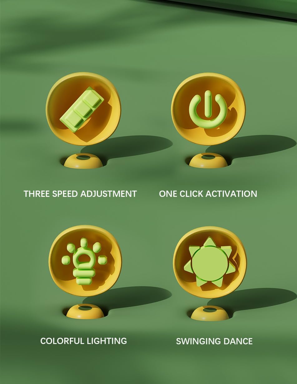 Electric Handheld Bubble Machine, Seven Color Flower Shaking Head Rotating Automatic Bubble Machine, Suitable for Boys and Girls Toys(One Click Start, Yellow), 24cm*9cm*13cm