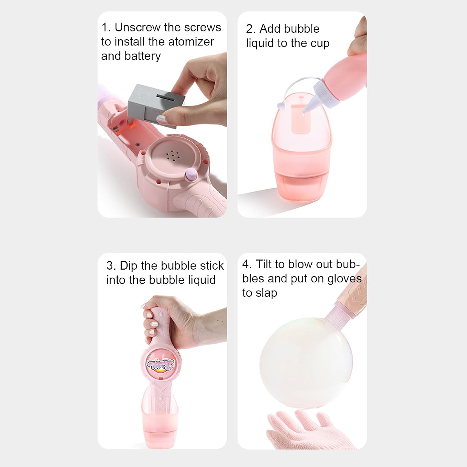 Bubble Maker, Automatic Bubble Blower Outdoor Toys, Portable Interactive Toys, Indoor Outdoor Party Supplies for Birthday Wedding Christmas