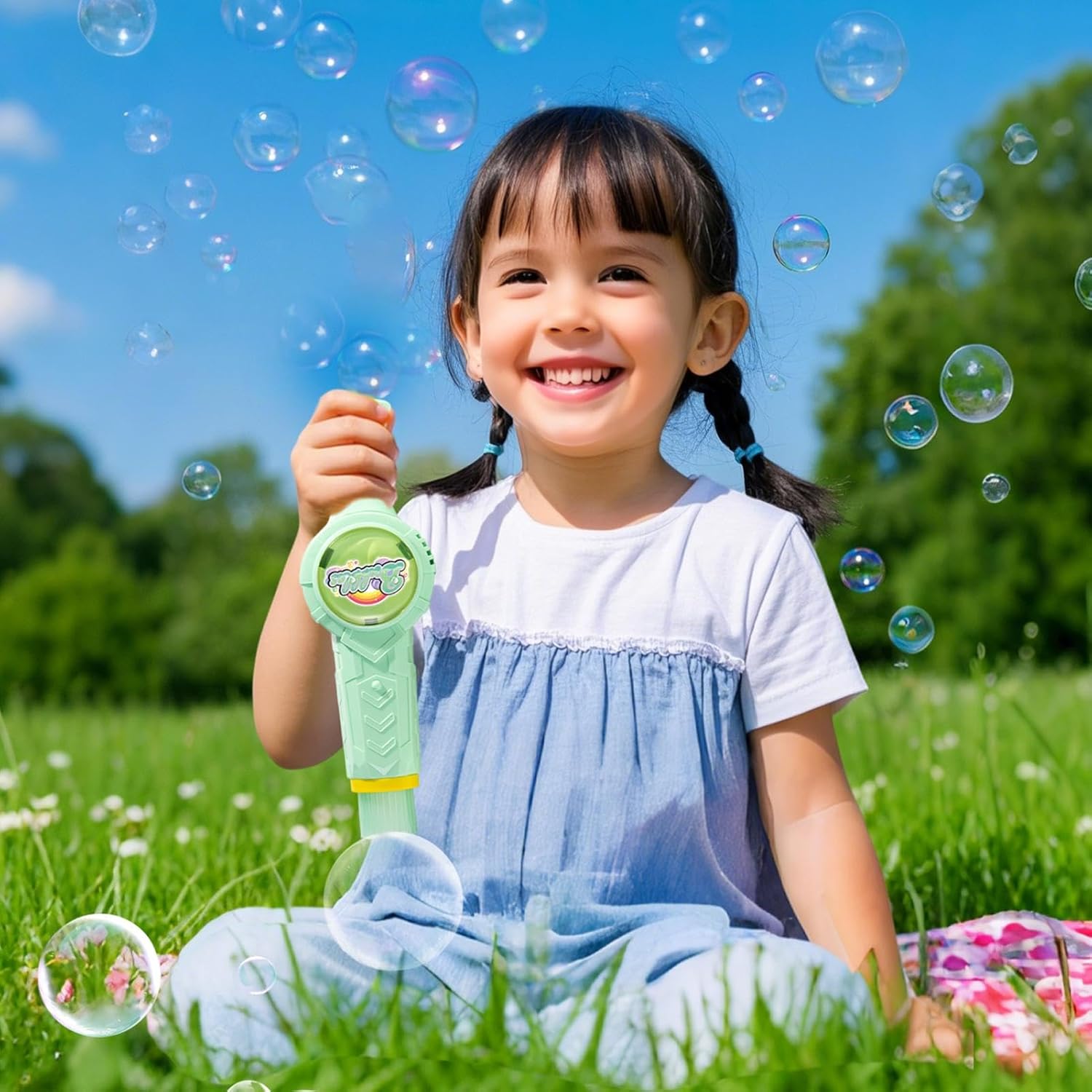 Bubble Maker, Automatic Bubble Blower Outdoor Toys, Portable Interactive Toys, Indoor Outdoor Party Supplies for Birthday Wedding Christmas