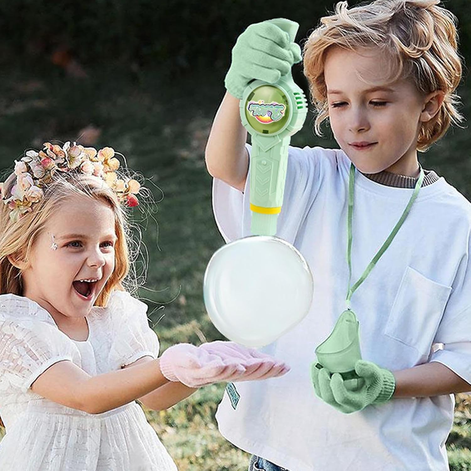 Bubble Maker, Automatic Bubble Blower Outdoor Toys, Portable Interactive Toys, Indoor Outdoor Party Supplies for Birthday Wedding Christmas