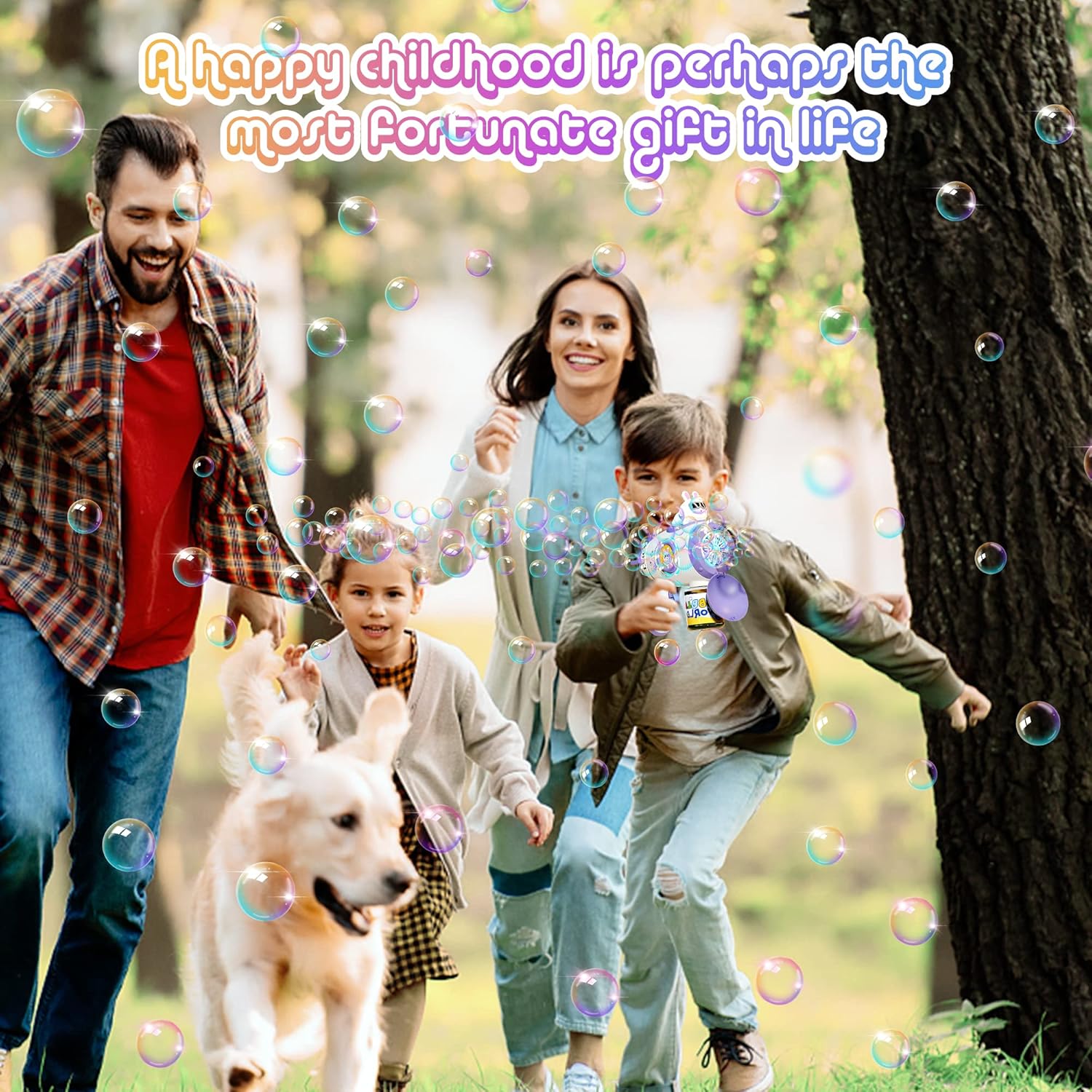 Bubble Gun, Bubble Machine Gun Bubble Toys for Kids Ages 4-8 8-12, Bubble Maker Blaster Outdoor Outside Toys for Boys Girls Adult Wedding Birthday Party, Purple