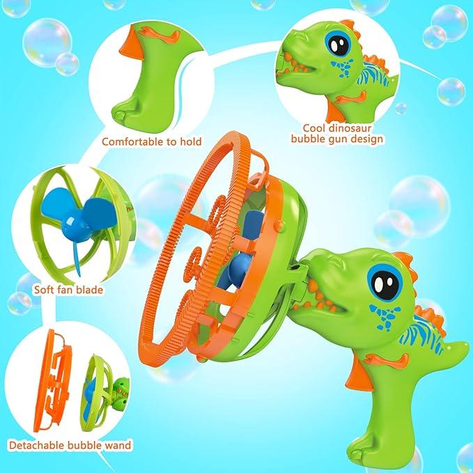 Bubble Machine Dinosaur Bubble Machines for Children, Toy with Bubble Solution, Boys & Girls Games, Garden & Outdoor Easter Gifts