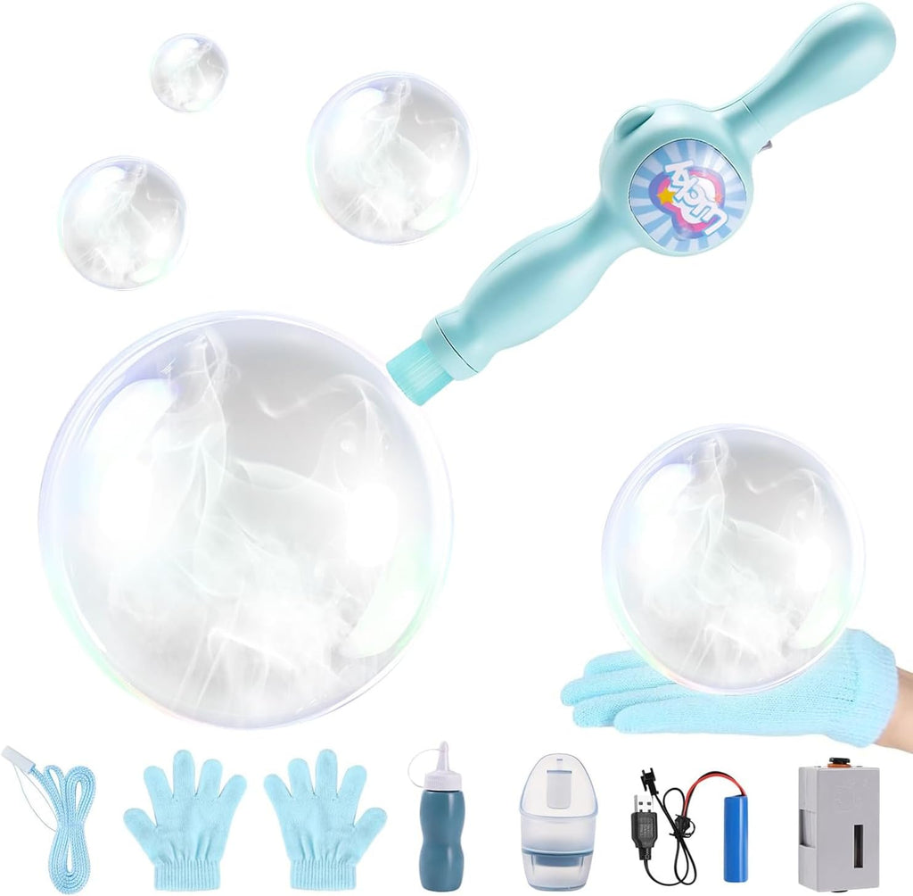 Elastic Bubble Fog Wand,Fog Bubble Machine,Bubble Machine,Fun Science Experiments, Kids Toys, Parent-Child Interaction (Blue)