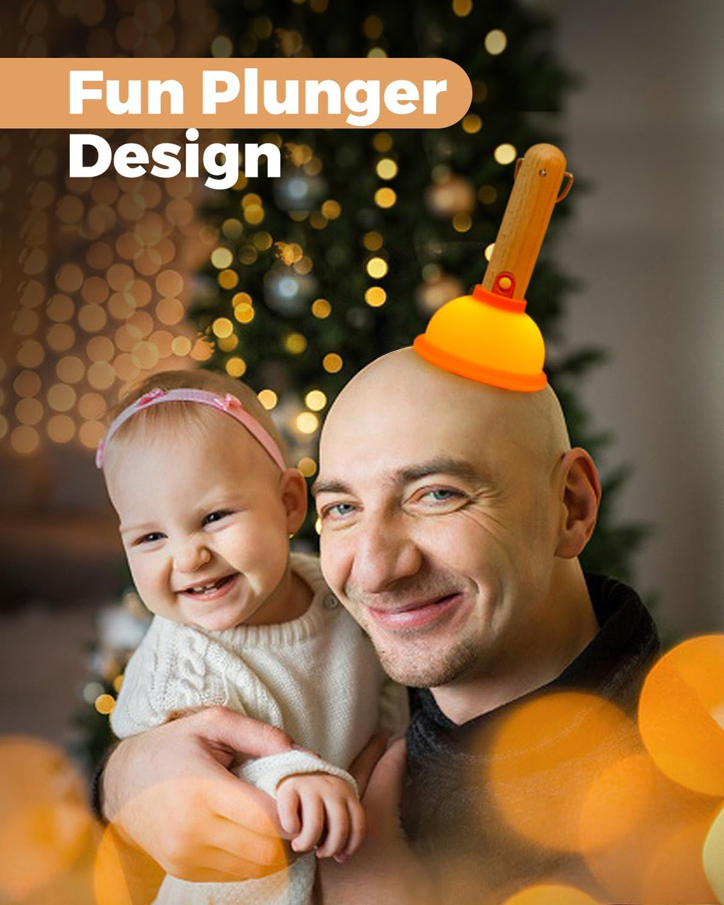 Amaredom Plunger Night Light,Cute Plunger Lamp,Wooden Silicone Fun Night Light,Rechargeable LED Fun Flashlight,Belt 30 Minute timer and one-button control,Bedroom,Washroom,Living Room