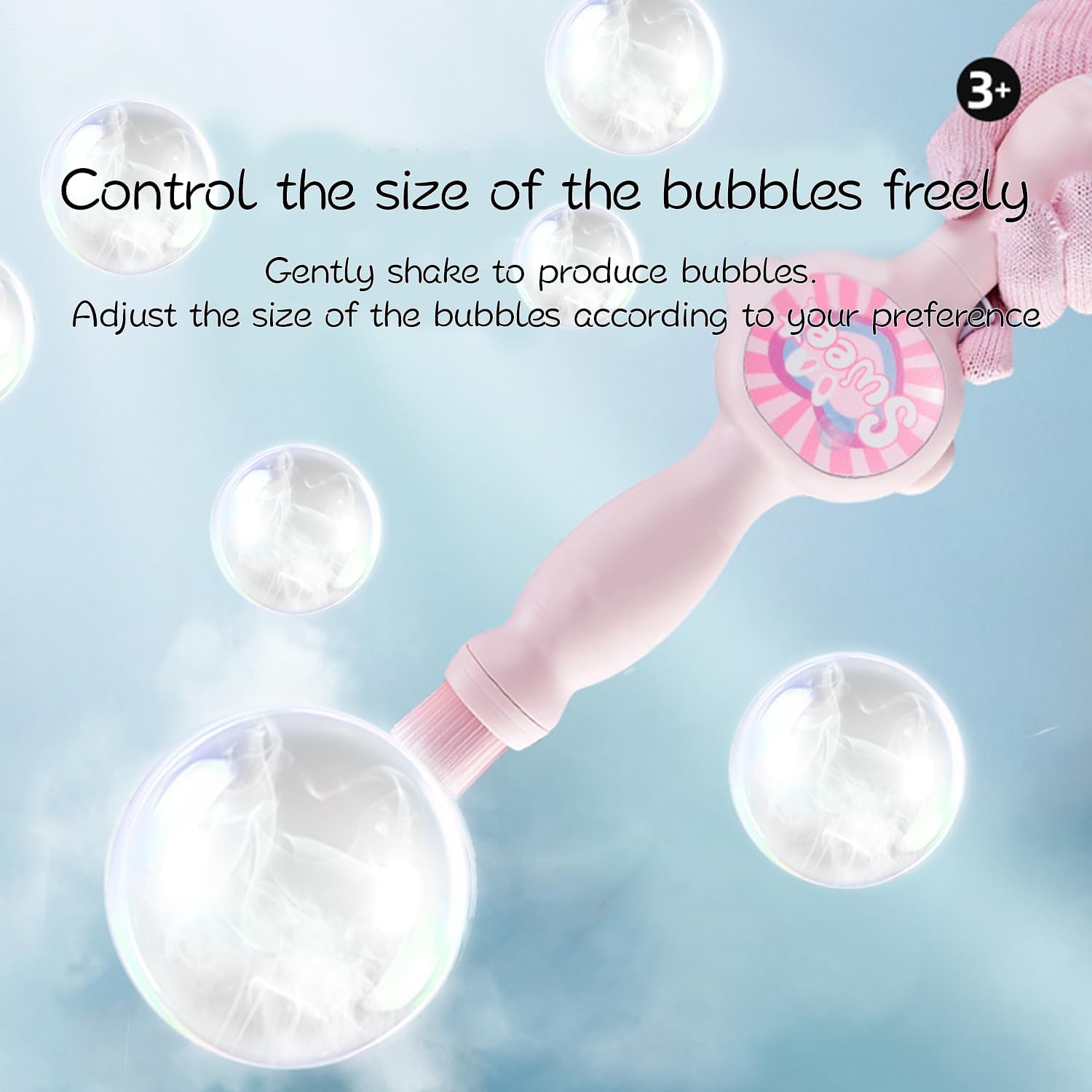 Elastic Bubble Fog Wand,Fog Bubble Machine,Bubble Machine,Fun Science Experiments, Kids Toys, Parent-Child Interaction (Blue)