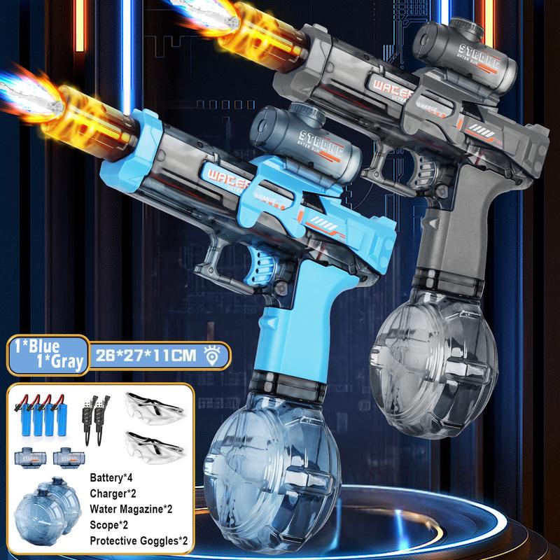 Electric Water Blaster with LED Lights, Water Shooter Powerful, Suitable for Children/Adults Long Range Shoot Reach 8M, Outdoor,Party, Swimming Pools