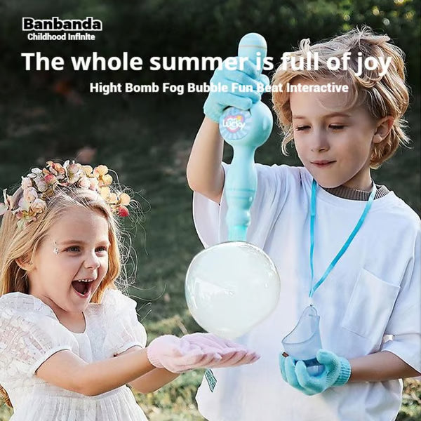 Childhood Infinite Smoke Bubble Machine Elastic Magic Wand-Gift Box Set