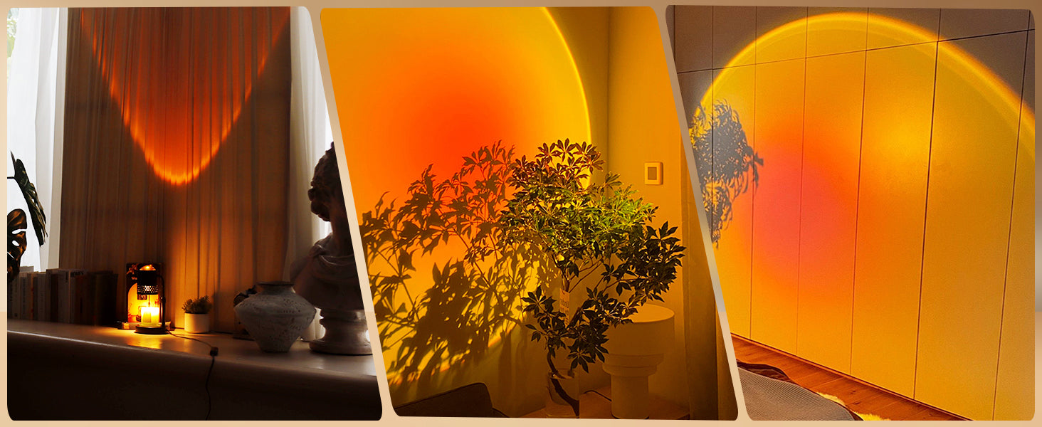 Candle Warmer Lamp with Sunset Lights: 【2025 Upgraded】 Valentines Gifts for Women, Men, Timer and Brightness Adjustment Candle lamp with 2 Bulbs - Electric Wax Melt Warmer