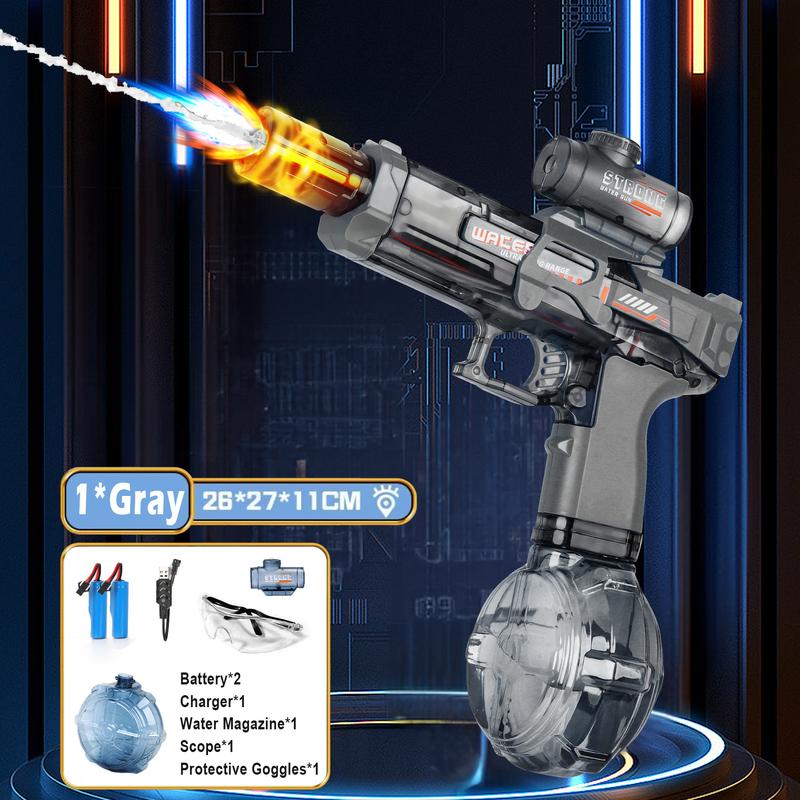 Electric Water Blaster with LED Lights, Water Shooter Powerful, Suitable for Children/Adults Long Range Shoot Reach 8M, Outdoor,Party, Swimming Pools