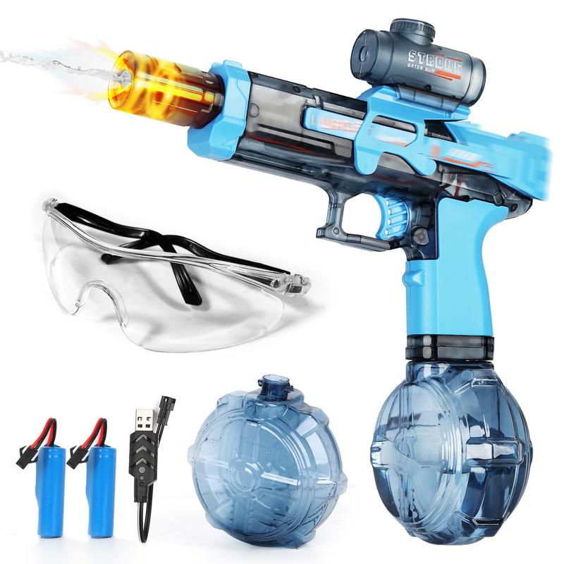 Electric Water Blaster with LED Lights, Water Shooter Powerful, Suitable for Children/Adults Long Range Shoot Reach 8M, Outdoor,Party, Swimming Pools