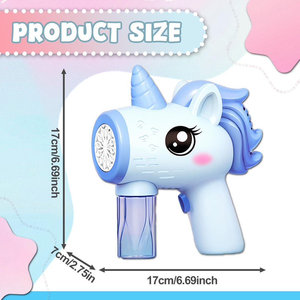 Children's Unicorn Bubble Machine, Pack of 2 Bubble Machine, Children's Gun, Unicorn Bubble Machine Gun, Bubble Gun Machine, for Children Outdoor/Party