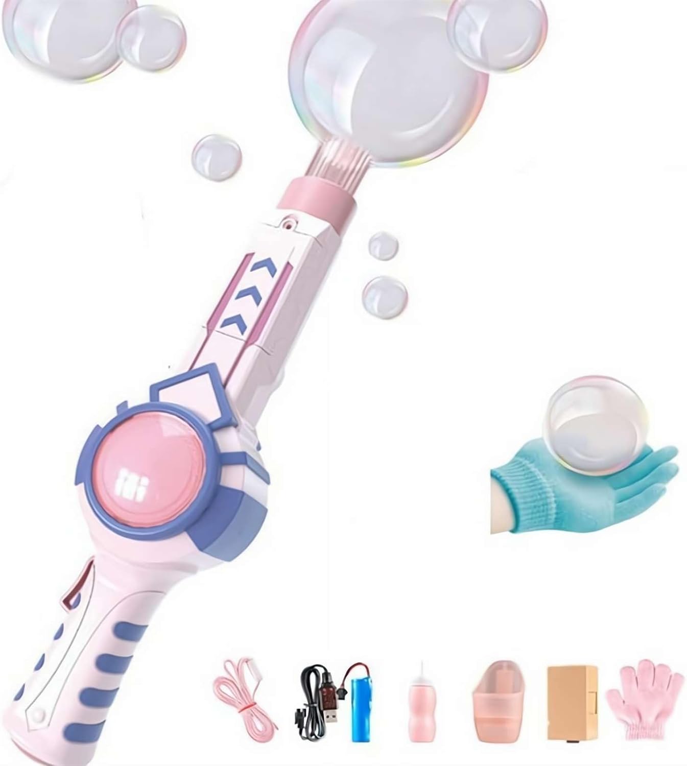 Elastic Bubble Fog Wand,Elastic Bubble Fog Bubble Machines,Portable Interactive Mist Bubble Machines for Parties,Magic Smoke Bubble Machine with Colorful Elastic Bubbles & Smoke Effect1