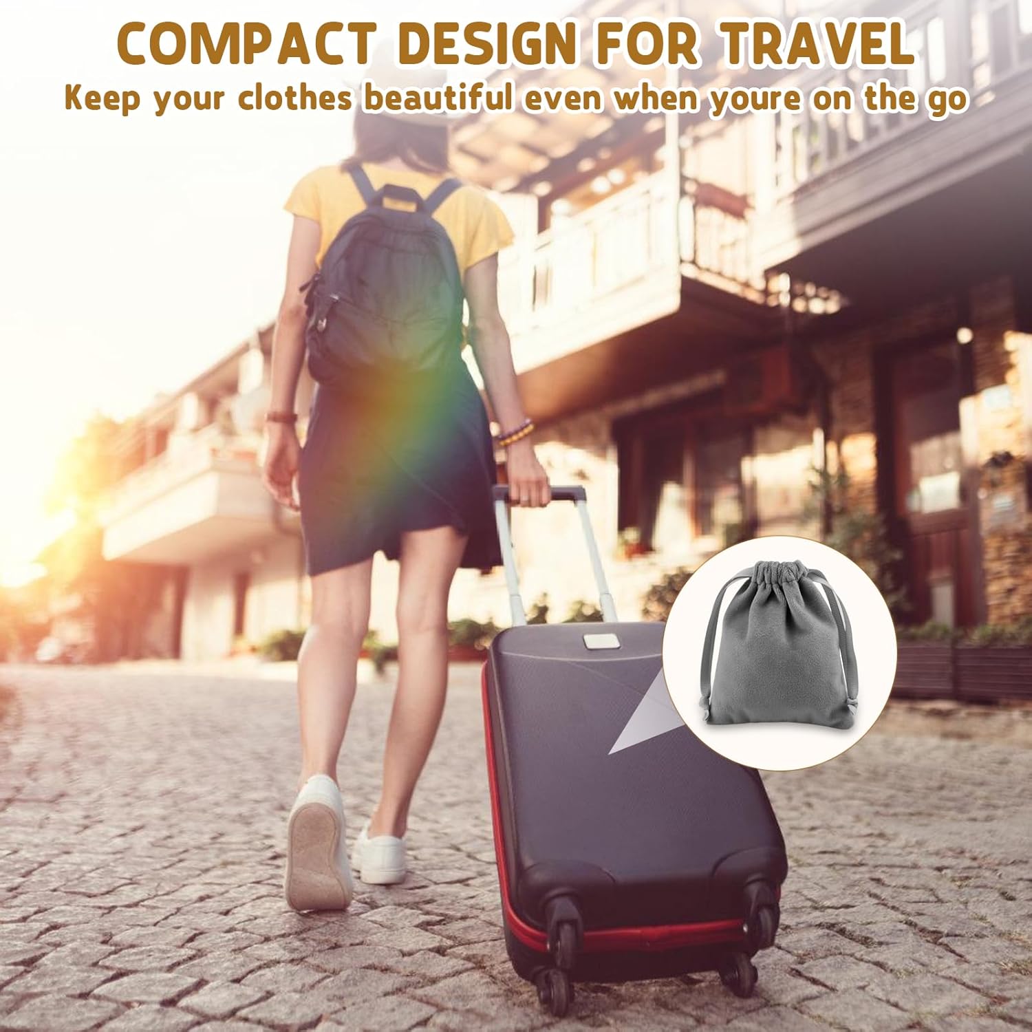 Travel Steamer Iron for Clothes Portable: Mini Ironing Machine for Clothing - Portable Steamers for Clothes - Handheld Steam Iron with Dry and Wet