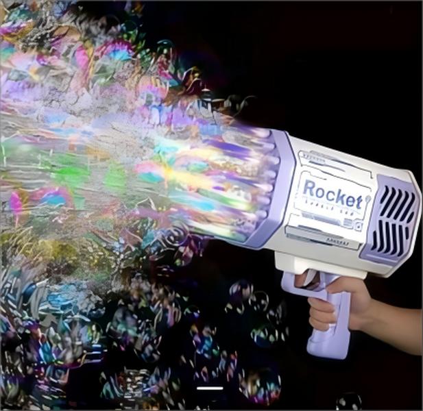 Bubble Machine Blower for Kids & Toddlers, Bubble Toys for Outdoor Birthday Party Portable Fun Colorful