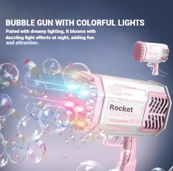 Bubble Machine Blower for Kids & Toddlers, Bubble Toys for Outdoor Birthday Party Portable Fun Colorful