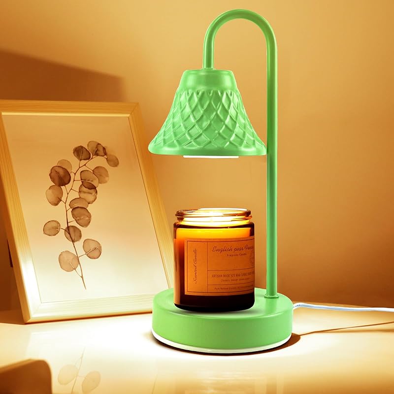 Candle Warmer Lamp with Timer Dimmer, Wax Warmer for Scented with Water Ripple Embellish Life, Relieve Stress, fits All Large Candle Jar - Large Black Candle Lamp for Home Decor