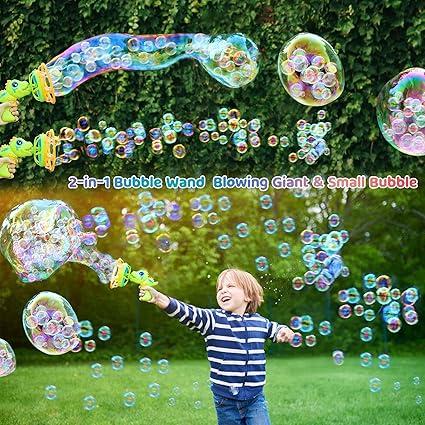 Bubble Machine Dinosaur Bubble Machines for Children, Toy with Bubble Solution, Boys & Girls Games, Garden & Outdoor Easter Gifts