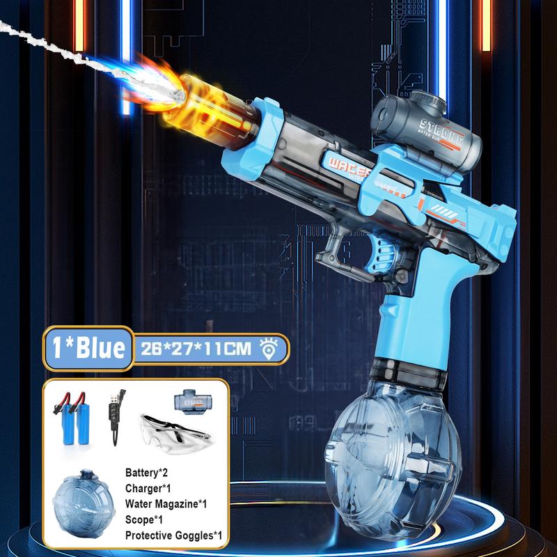 Electric Water Blaster with LED Lights, Water Shooter Powerful, Suitable for Children/Adults Long Range Shoot Reach 8M, Outdoor,Party, Swimming Pools
