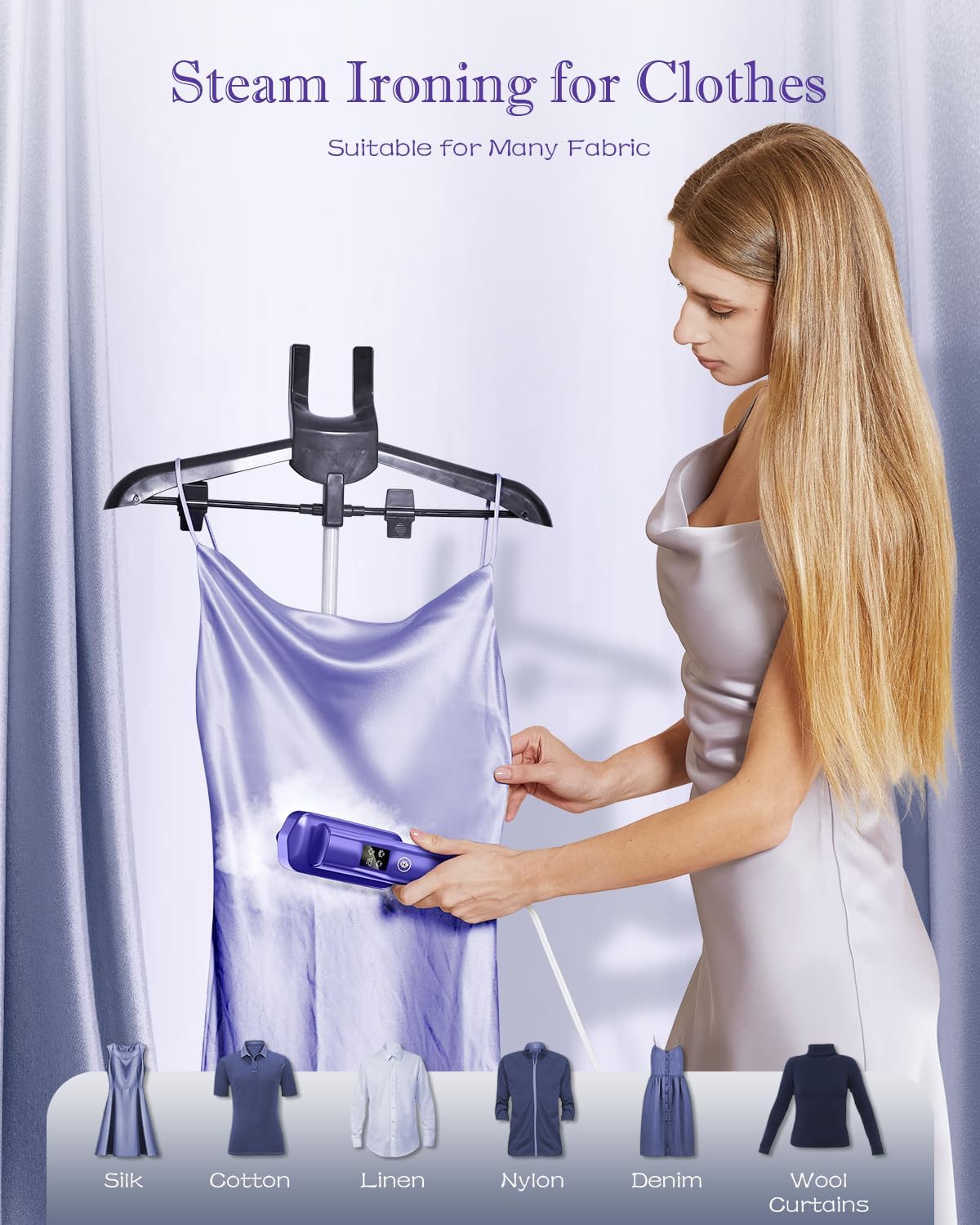 Travel Steamer for Clothes Portable Mini: 2 In 1 Portable Garment, Fast Heat-up, LCD Display, 100ml Water Tank, 1200W Light Travel Size Garment Steamer - Clothes Steamer Handheld