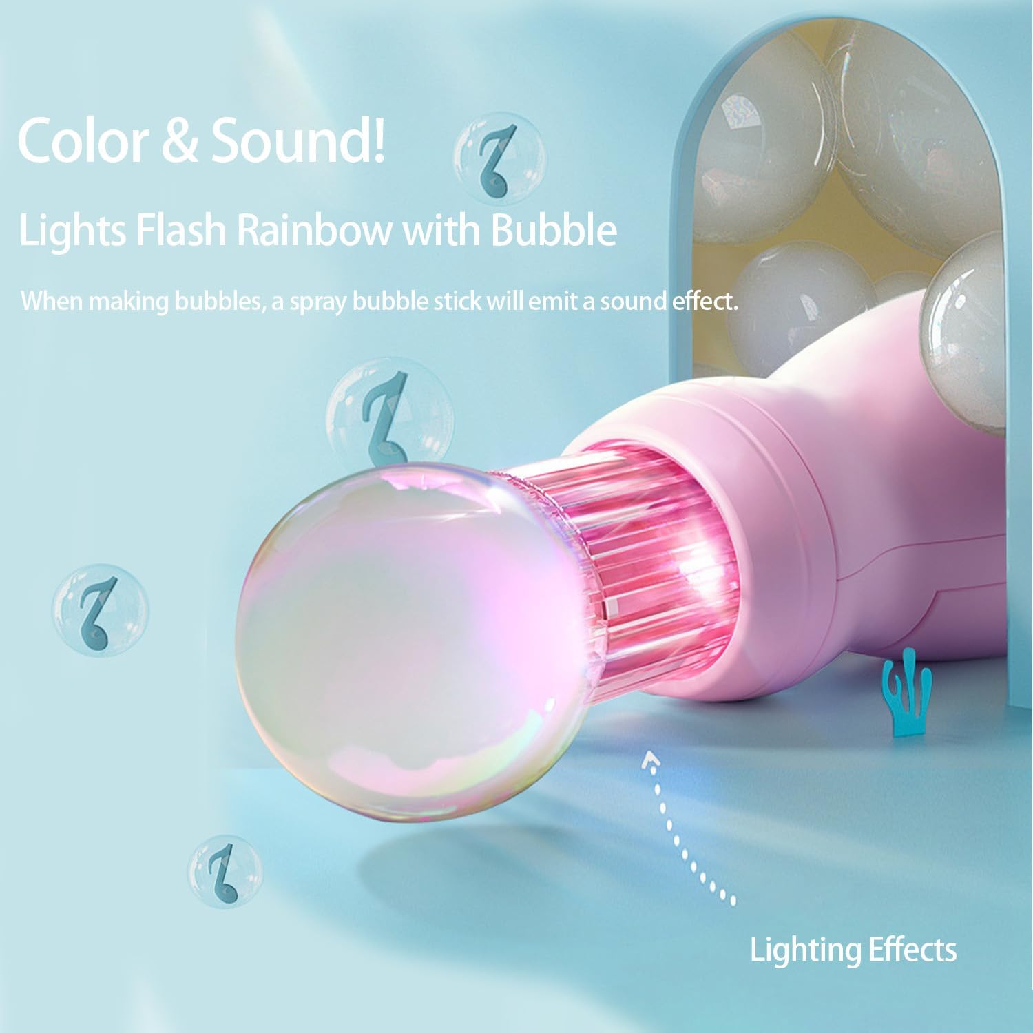 Elastic Bubble Fog Wand,Fog Bubble Machine,Bubble Machine,Fun Science Experiments, Kids Toys, Parent-Child Interaction (Blue)