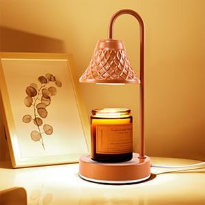 Candle Warmer Lamp with Sunset Lights: 【2025 Upgraded】 Valentines Gifts for Women, Men, Timer and Brightness Adjustment Candle lamp with 2 Bulbs - Electric Wax Melt Warmer